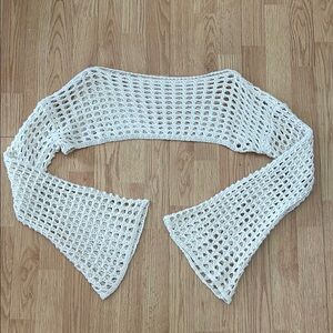 White Crochet Knit Crop Top
